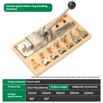 TEBAK Small Manual Metal Jewelry Bender Goldsmith Craft Processing Kit Ring Repair Tools Ring Bending Machine