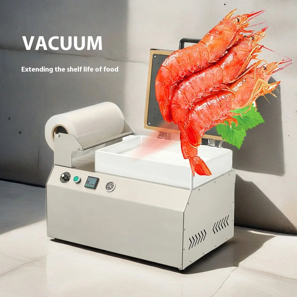 TEBAK Customized fresh Meat Vacuum Skin Packaging Machine DVP-160 Factory Price Fish Tray Vacuum Skin Packing Machine