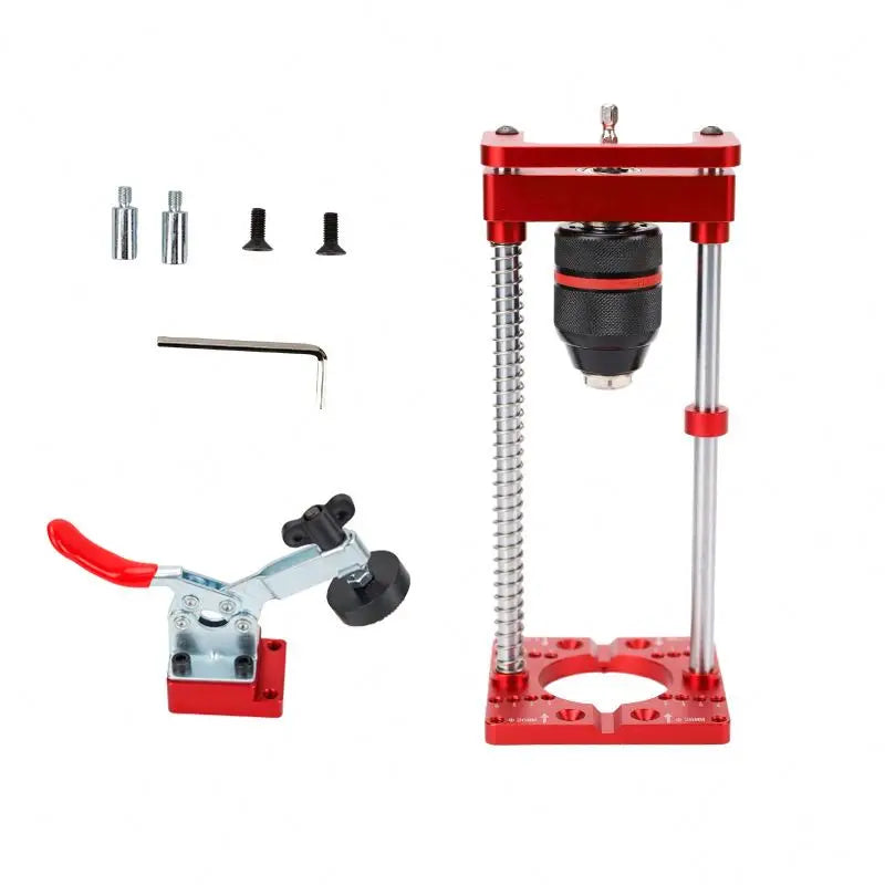 TEBAK W-118 Multifunctional Electric Drill Stand Holding Adjustable Hand Drill Stand for Woodworking Drill Hole