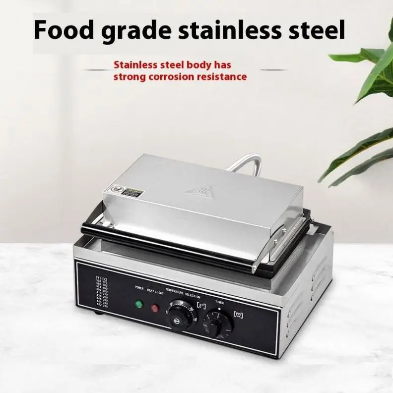 Commercial Sandwich Electric Heating Hot-Pressed Pearl Toast Bread Maker Stainless Steel Sandwich Snack Equipment