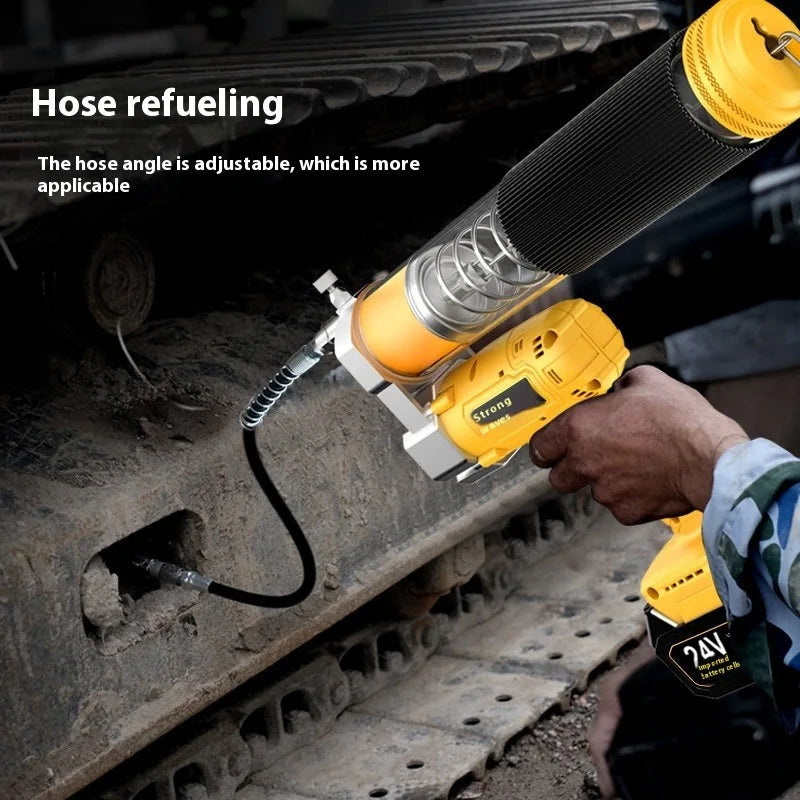 TEBAK Fully Automatic 24V 21V Professional Rechargeable Battery 24V Electric Grease Gun Oil Injector for Equipment Lubrication