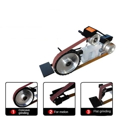 TEBAK Automatic Desktop Small Metal Sanding Belt Machine Manufacturer Belt Grinder Machine