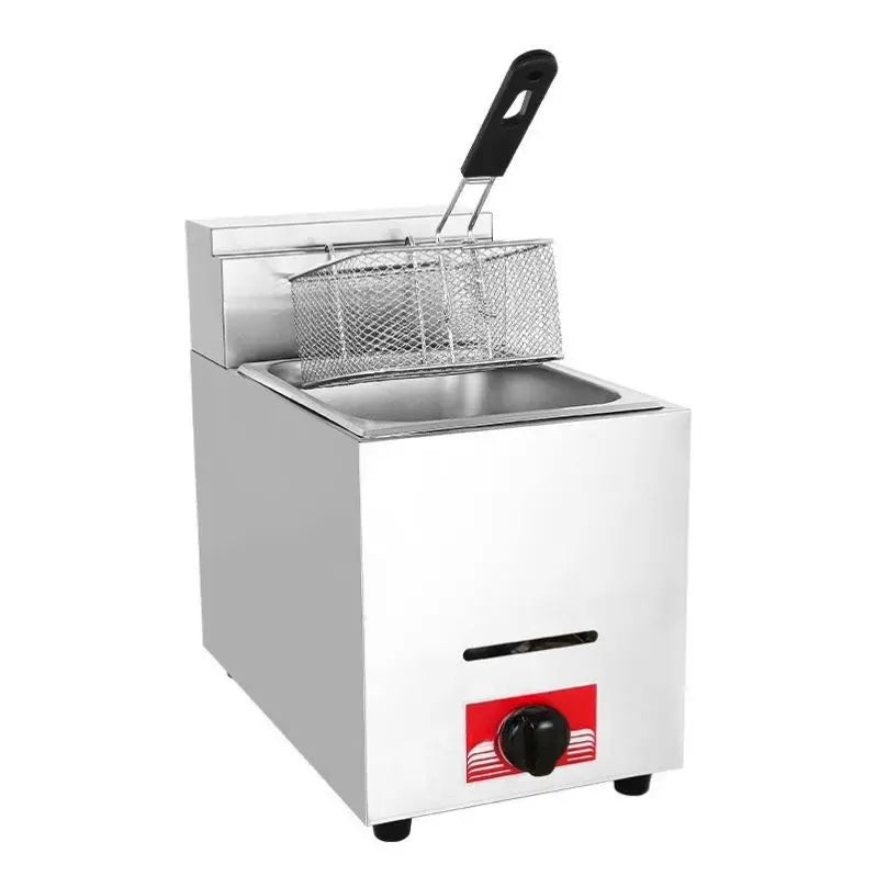 Industrial Deep Fryer Machine Double Cylinder Screen Burger Restaurant Fryer Restaurant Equipment Thickened Batch Hair Fryer