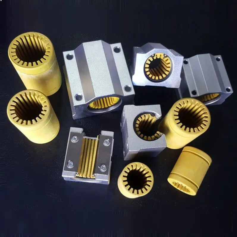 TEBAK D-21 Engineering Plastic Linear Motion Slider Bearing Seat Bushing Box Self-lubricating Aluminum Cylindrical Guide Rail
