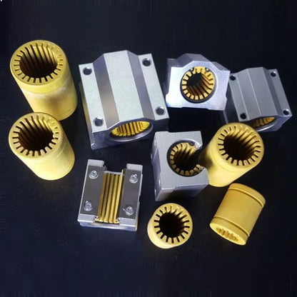 TEBAK D-21 Engineering Plastic Linear Motion Slider Bearing Seat Bushing Box Self-lubricating Aluminum Cylindrical Guide Rail