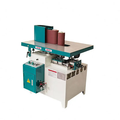 A TEBAK MM200 Roller Belt Bending Plate Double Side Woodworking Sanding Machine Vertical Roller Belt Bending Plate Sanding Machine