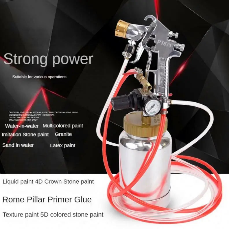 TEBAK 2L Pressure tank With air Spray Gun Spray Gun and Regulator Suitable for Shoe Factories