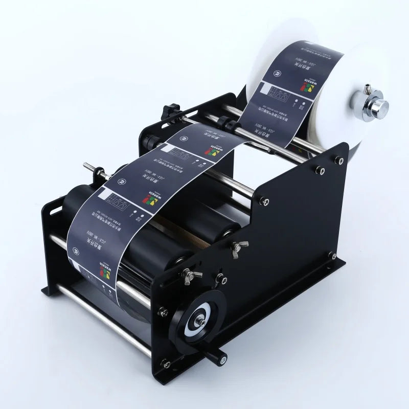 TEBAK MT-30 Convenient Hand Operated Glass Plastic Aluminum Round Bottle Labeling Machine Manual Label Sticker Labeling Machine