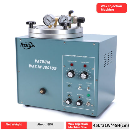 TEBAK Gold Silver Metal Jewelry Casting Equipment Vacuum Wax Injector Vacuum Casting Wax Injection Machine for Dental & Jewelry