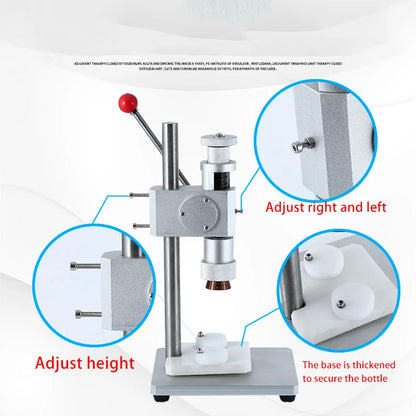 TEBAK Hot Sale 13mm 15mm Manual Perfume Glass Bottle Press Sealing Crimping Machine Bottle Press Sealing Crimping Machine