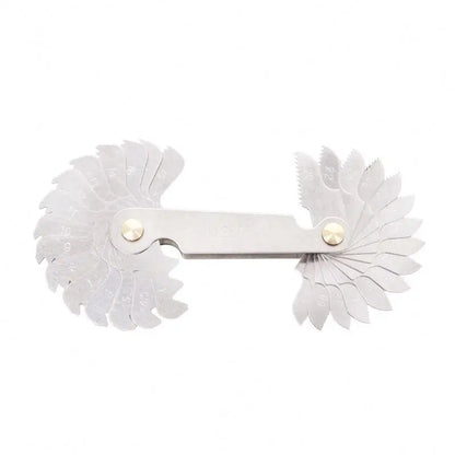 TEBAK Screw Gauge Set Thread Pitch Gage 52 Blades 60 Degree Metric 55 Degree Whit Worth Lock Thread Pitch Gage Feeler Gauge