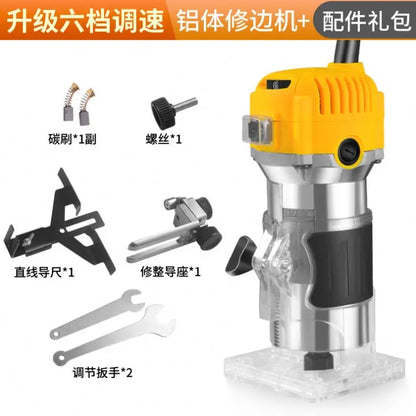 TEBAK Trimming Slotting Machine Wood Grooving Carving Electric Wood Edge Trimmer Machine Aluminum Alloy Trimmer Milling Cutter