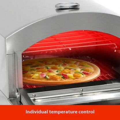 TEBAK Stainless Electric Pizza Oven Commercial Baking Machine Baker 350 Degree Toast Bread Maker for Pizza Cone Making Machine