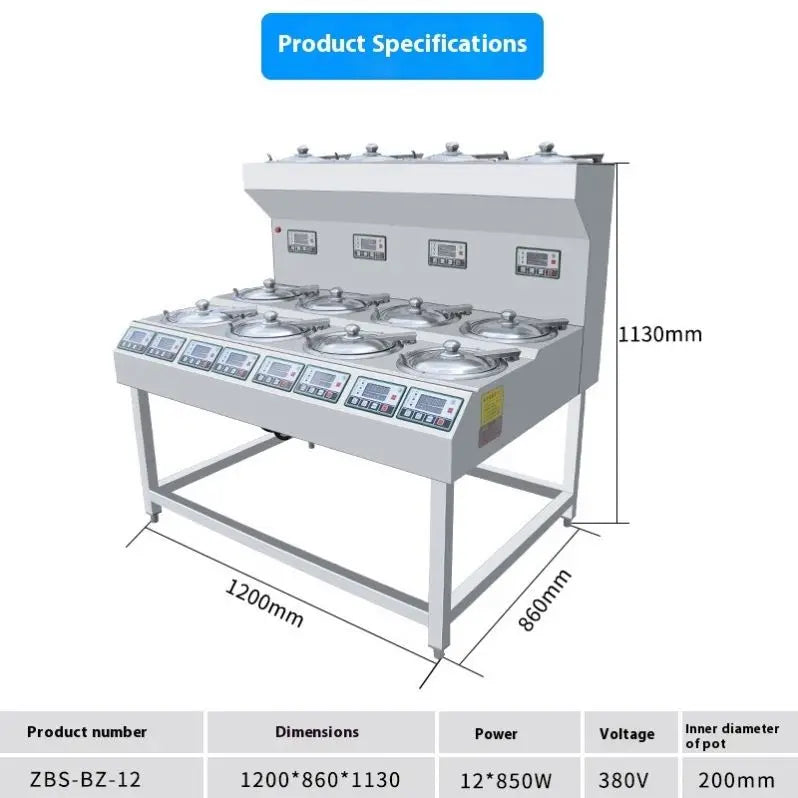 Wholesale Customization Kitchen Stove Commercial 6-head Cooker 8-head Electric Stove Double Layer Microcomputer Stove