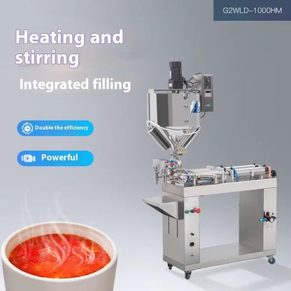 TEBAK G2WLD-1000HM Double Head Heating Pneumatic Paste Viscous Sauce Honey Machine for Beverages Chemicals Filling Machine