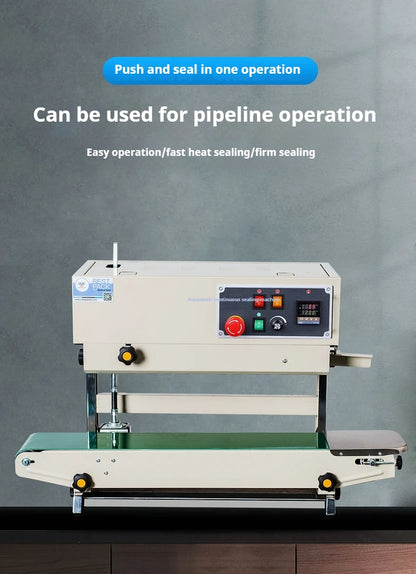 TEBAK Factory Price Horizontal and Vertical Semi-Automatic Continuous Aluminum Foil Plastic Bags Sealer