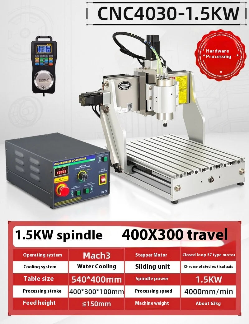 TEBAK  JY-03 CNC Router Industrial 3/4axis 4030 Metal Aluminum Wood Milling 1.5KW  Engraving Machine Equipment