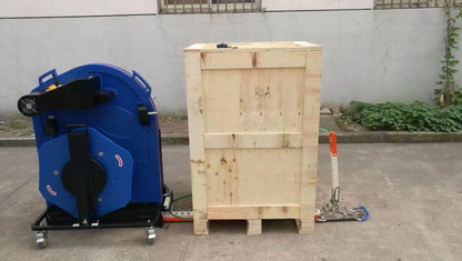 Semi-auto Pallet Portable Mobile Ergonomic Pallet Strapping System Plastic PP / PET Strap Feeding Machine Box Strapping Machine