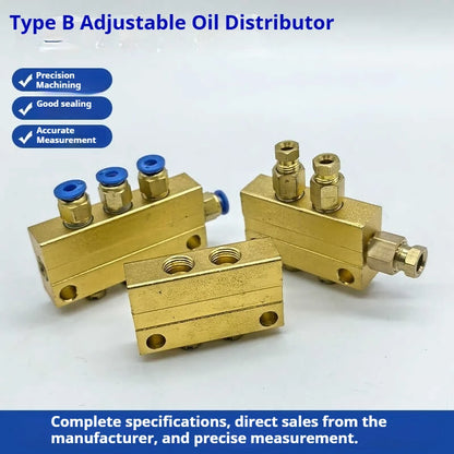 Type Aluminum 2-12Way Lube Oil Dispenser Piston Distributor Value Manifold Block Metering Divide Lubrication Modular Injector