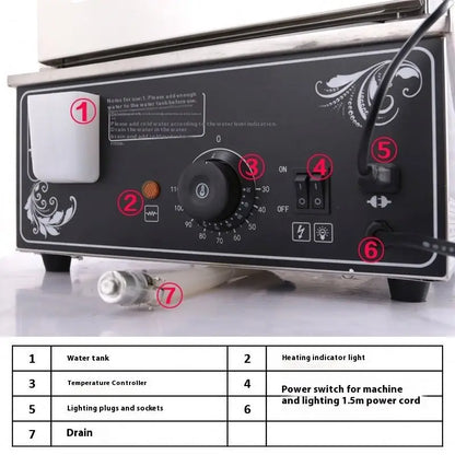 TEBAK Commercial Aluminium Tray Dim Sum Hotel Restaurant Electric Food Display Warmer Steamer Industrial Steamer Cabinet