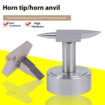 Mini Necklace Ring Model Making Workbench Jewelry Making Tools Double Horn Anvil With Round Base Mini Horn Anvil