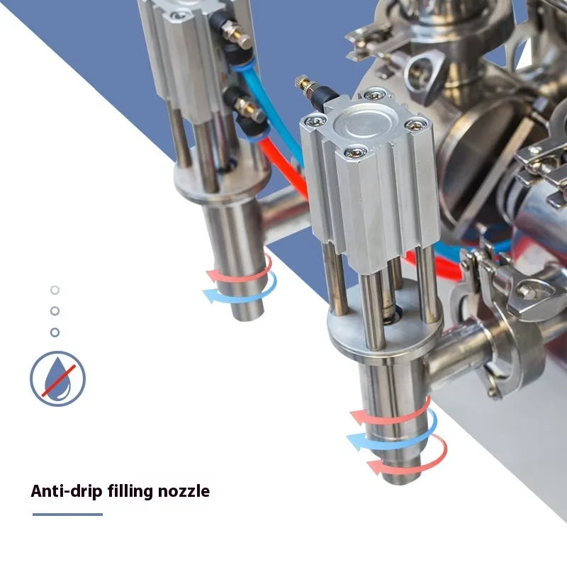 TEBAK 100-1000ml Double Head Shampoo Cream Ketchup Face Cream Cosmetic Oil Jam Lotion Chocolate Honey Food Paste Filling Machine