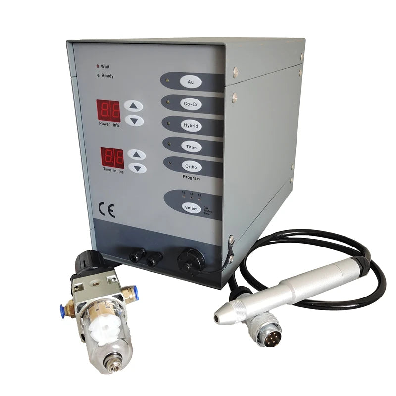 TEBAK Newest 100A Spot Welding Machine Portable for Jewelry Welding Handled for Gold Silver Pulse Arc Argon Soldering Welder