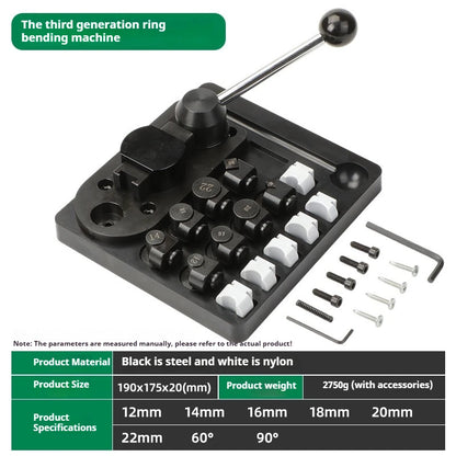 TEBAK Small Manual Metal Jewelry Bender Goldsmith Craft Processing Kit Ring Repair Tools Ring Bending Machine