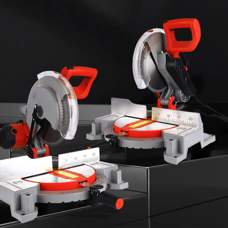 TEBAK Composite for Wood Cutting Power Cutters Mini Woodworking Miter Saw 1800W  Aluminum Mini Sliding Miter Saw