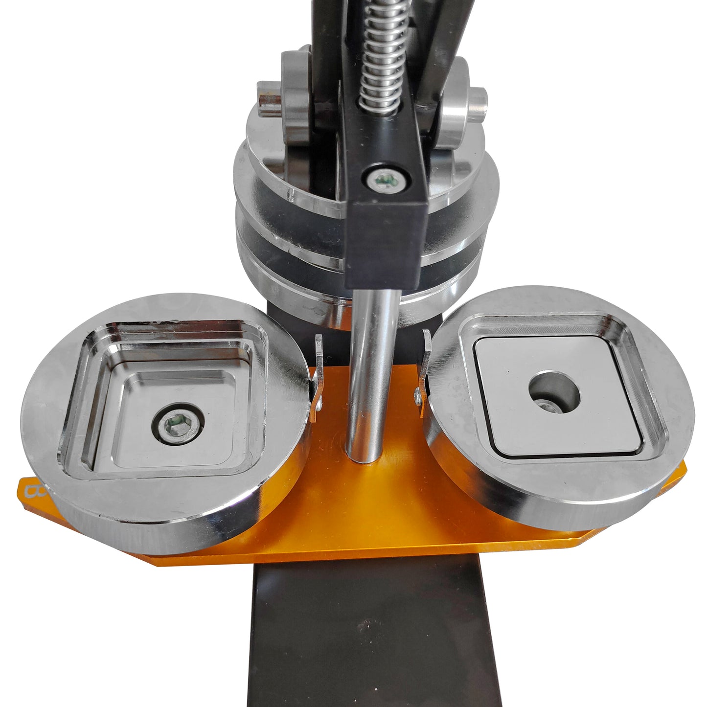 China Low Cost Angular Corner High Quality Polyester Button Machine Rectangle Shape Fridge Magnet Button Badge Making Machine