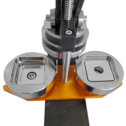 China Low Cost Angular Corner High Quality Polyester Button Machine Rectangle Shape Fridge Magnet Button Badge Making Machine