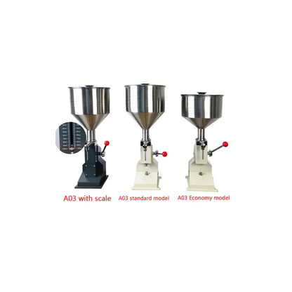 TEBAK SY-A03 Beverage Cosmetic Soap Liquid Paste Shampoo Manual Filling Machine 1 Set Normal Pressure 2-50 ml