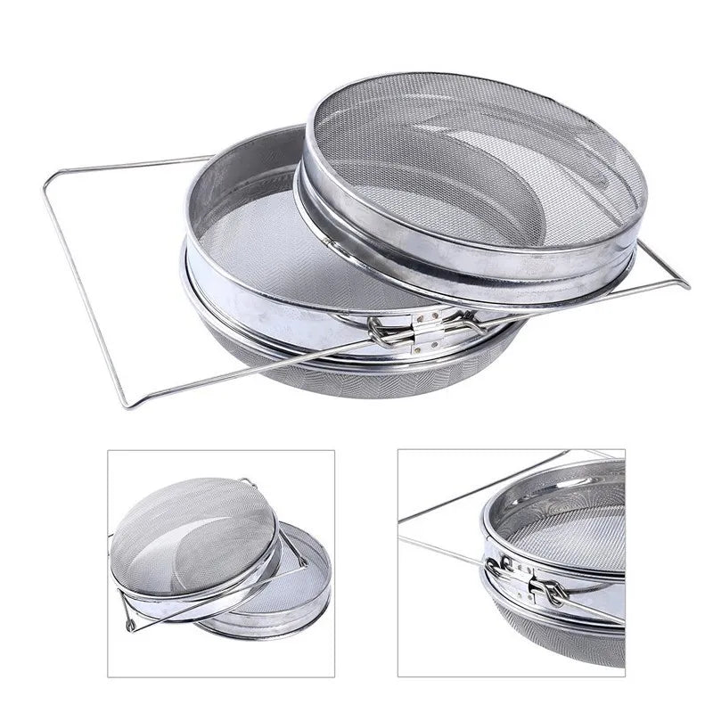 TEBAK Hot-selling Beekeeping Tools, Honey Filter, Double-layer Screen, Stainless Steel Honey Collection Starter