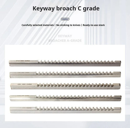 TEBAK English System High Speed Steel (HSS) Hexagon Keyway Broaching Machine Tool