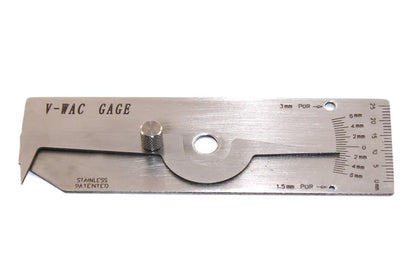 TEBAK 0-20mm Stainless Steel Welding Pressure Gauge Butt and Fillet Welds Calibration Upper Angle Filling Gauge Welding Gauge