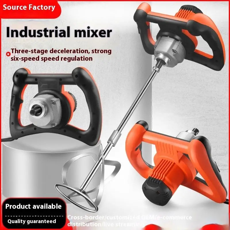 TEBAK Electric Concrete Mixer Mixing Thinset Mortar Grout Plaster Paint Stirring Electric Putty Coating Mixing Mixer Rod