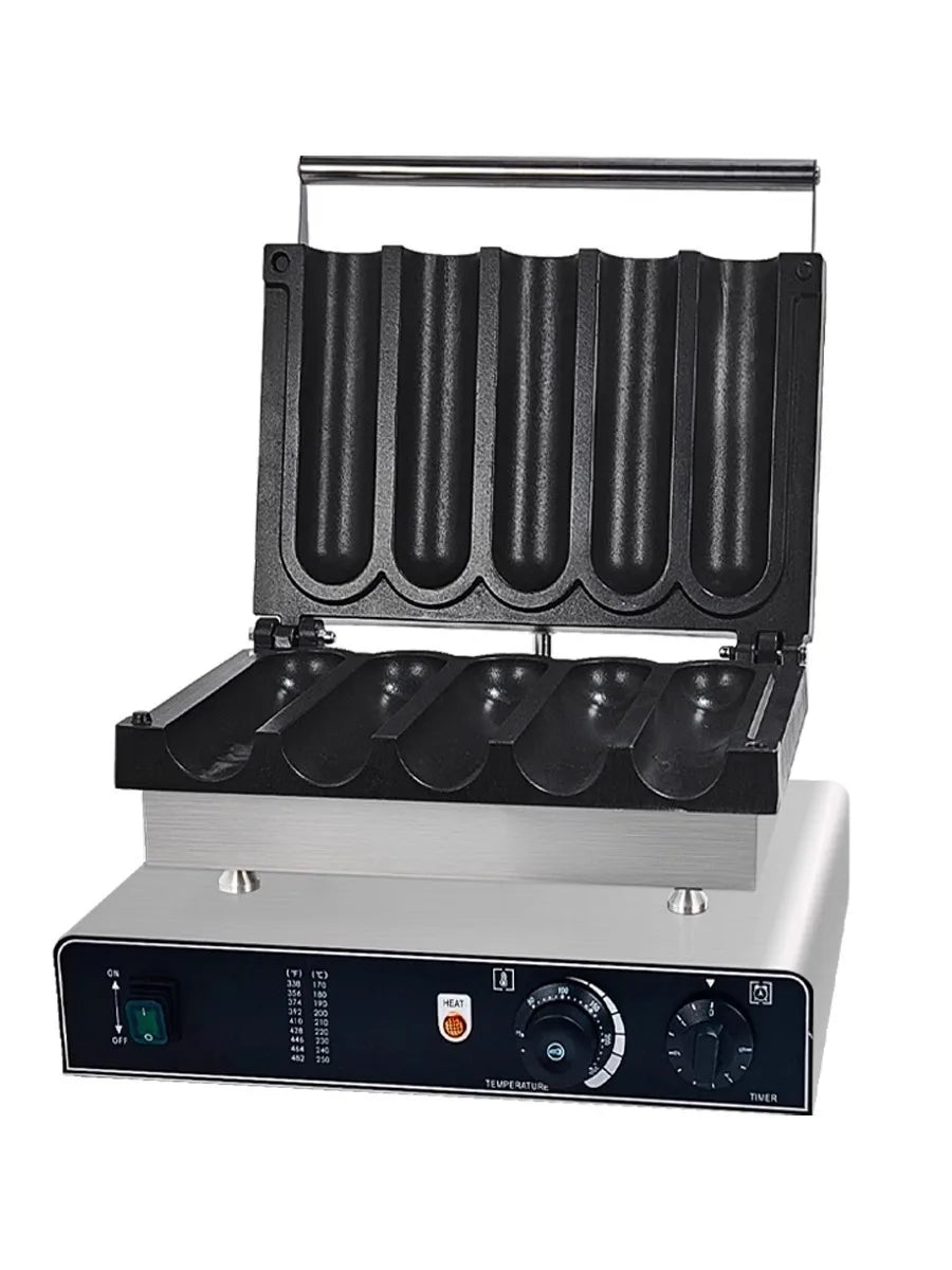 TEBAK Heating Chicken Rolling Machine Two Grids Five Grids Roll Machine Commercial Chicken Wraps Toaster With Digital Display