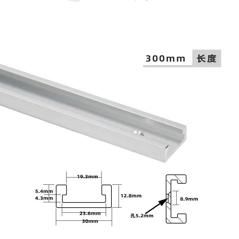 TEBAK W-04 Router Table Bandsaws Woodworking Tool 300/450/600/800MM T-track Slot Miter Track Jig Backing Fixture Limiter