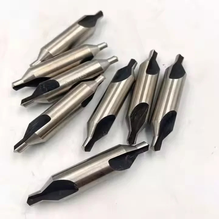 TEBAK Drills Bits for Lathe Metalworking Center Spotting HSS Countersink Self Center Combination Drill Bit Center Drill Bits