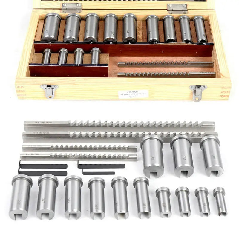 TEBAK HSS Metric Keyway Broach 30/pcs Sets with Shim Hss Metric Keyway Broach Set Customized Lathe Broaching Tool