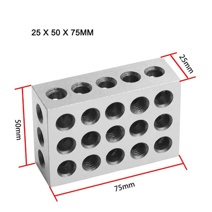 Ultra Precision 2-4-6 Machinist Block Set 1 Pair 23 Holes 50*100*15 Size 0.0002\" High-Precision Matched for Milling Machine