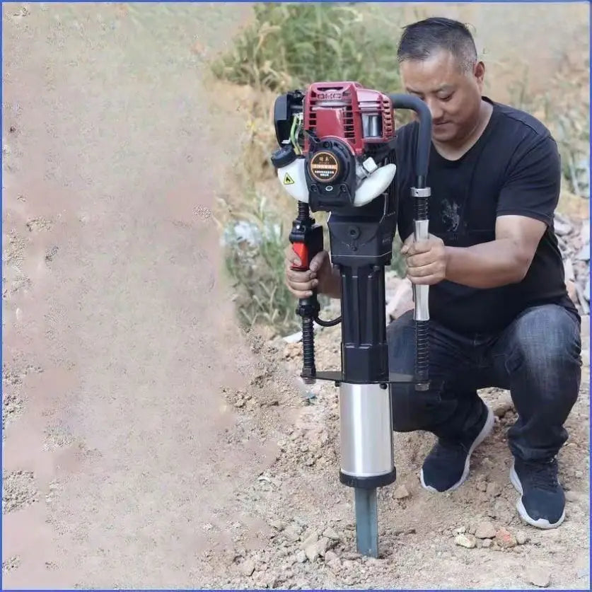 Factory Wholesale 80mm Post Driver DPD-80 Gasoline Hand Fence Post Pile Driver Screw Piling Petrol Tools