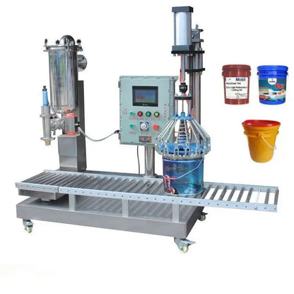 Pigment Coating Putty Filling Machine 5-20 Liters Gallon Semi Automatic Filling Machine Paint  Resin Paint Filling Machine