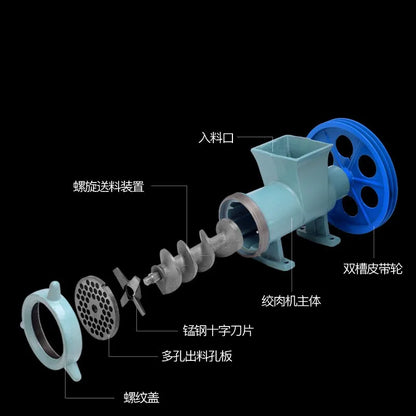 TEBAK Commercial Electric Multi-functional Beef Pork Lamb Chicken Fish Bone Crusher Fresh Meat Grinder 32/42/62 Type Meat Mincer