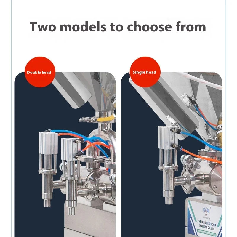 TEBAK G2WLD-1000H Floor-standing Paste Viscous Machine Heating and Mixing Filling Machine for Sauces Ketchup Peanut Butter Honey