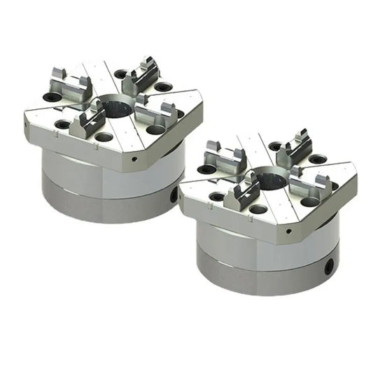 TEBAK HPEDM High Performance Pneumatic Collet Chuck Die Steel square 4 Jaw Single Head Pneumatic Chuck for Pipe Clamp Machine