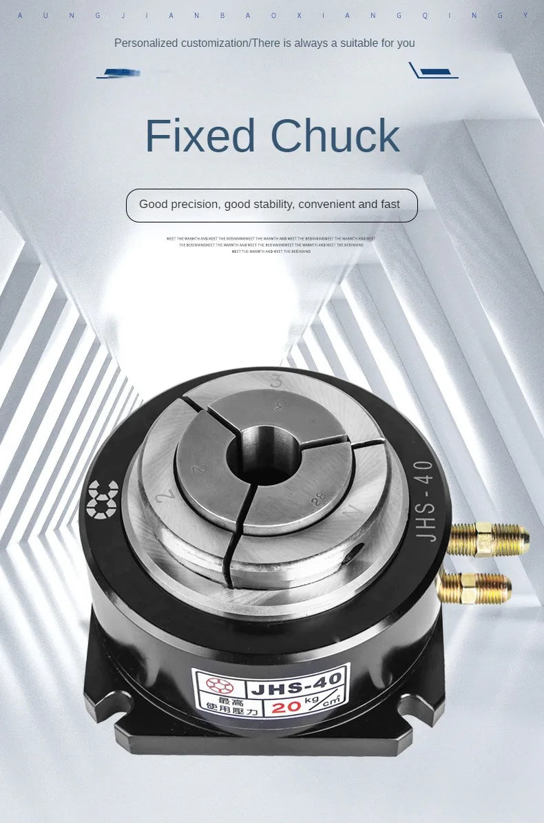 TEBAK JAS-25 Vertical Pneumatic FIxing Collet Chuck for Drilling Machine Milling Machine Tapping Machines