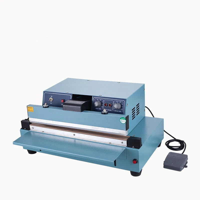 TEBAK Semi Auto Heat Pedal Aluminum Food Chemical Materials Plastic Bag Foot Impulse Cutter Sealer Sealing Machine