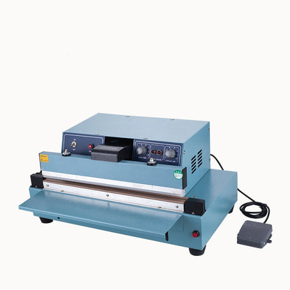 TEBAK Semi Auto Heat Pedal Aluminum Food Chemical Materials Plastic Bag Foot Impulse Cutter Sealer Sealing Machine