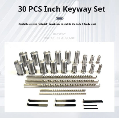 TEBAK HSS Metric Keyway Broach 30/pcs Sets with Shim Hss Metric Keyway Broach Set Customized Lathe Broaching Tool